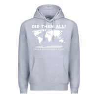 Heather Grey Seven Continents Shirt Premium Hoodie - FloraArt