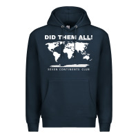 Navy Seven Continents Shirt Premium Hoodie - FloraArt