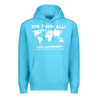 Ocean Blue Seven Continents Shirt Premium Hoodie - FloraArt