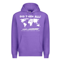 Purple Seven Continents Shirt Premium Hoodie - FloraArt