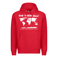 Red Seven Continents Shirt Premium Hoodie - FloraArt