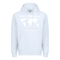 White Seven Continents Shirt Premium Hoodie - FloraArt