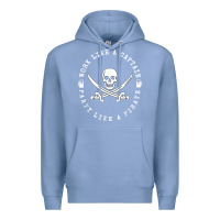Colony Blue Work like a captain party like a pirate Premium Hoodie - FloraArt
