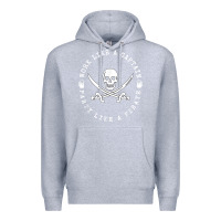 Heather Grey Work like a captain party like a pirate Premium Hoodie - FloraArt