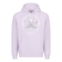 Lilac Work like a captain party like a pirate Premium Hoodie - FloraArt