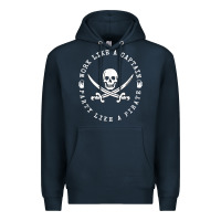 Navy Work like a captain party like a pirate Premium Hoodie - FloraArt