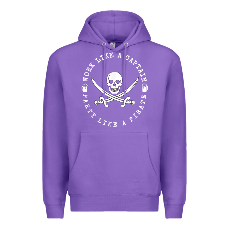 Work Like A Captain Party Like A Pirate Premium Hoodie by FloraArt | Teevron