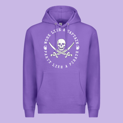 Work Like A Captain Party Like A Pirate Premium Hoodie Designed By Floraart