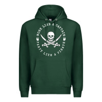 Sports Green Work like a captain party like a pirate Premium Hoodie - FloraArt