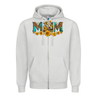 Dove Grey charolais cow mom Zipper Hoodie - LillyAllenDesigns
