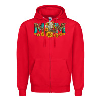 Red charolais cow mom Zipper Hoodie - LillyAllenDesigns