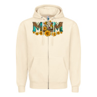 Sandshell charolais cow mom Zipper Hoodie - LillyAllenDesigns