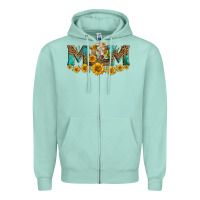 Seafoam charolais cow mom Zipper Hoodie - LillyAllenDesigns