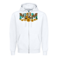 White charolais cow mom Zipper Hoodie - LillyAllenDesigns