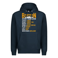 Navy wicked smaht boston accent translator bostonians gifts shirt Premium Hoodie - FloraArt