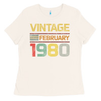Bone Born in 1980 Vintage February Ladies Tee - Bettercallsaul