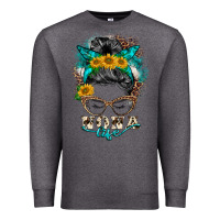 Charcoal Heather nona life messy bun Premium Sweatshirt - BarkalooDesign