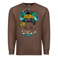Chestnut nona life messy bun Premium Sweatshirt - BarkalooDesign