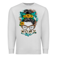 Dove Grey nona life messy bun Premium Sweatshirt - BarkalooDesign