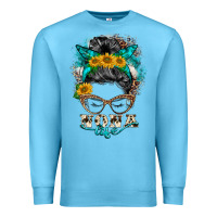 Ocean Blue nona life messy bun Premium Sweatshirt - BarkalooDesign