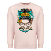 Pale Pink nona life messy bun Premium Sweatshirt - BarkalooDesign