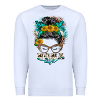 White nona life messy bun Premium Sweatshirt - BarkalooDesign