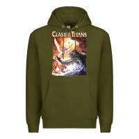 Army Green Clash of the Titans (Transparent) Premium Hoodie - ArtMosaic