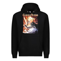 Black Clash of the Titans (Transparent) Premium Hoodie - ArtMosaic
