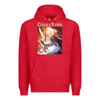 Red Clash of the Titans (Transparent) Premium Hoodie - ArtMosaic