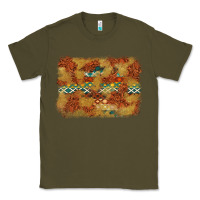Army Green Aztec Background Pattern Western Classic Tee - texasbilliewilder