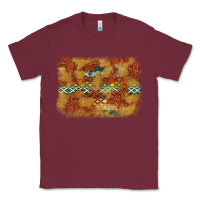 Burgundy Aztec Background Pattern Western Classic Tee - texasbilliewilder