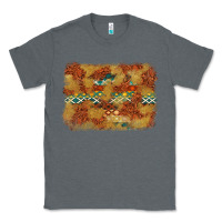 Charcoal Heather Aztec Background Pattern Western Classic Tee - texasbilliewilder
