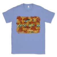 Colony Blue Aztec Background Pattern Western Classic Tee - texasbilliewilder