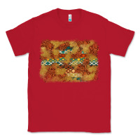 Red Aztec Background Pattern Western Classic Tee - texasbilliewilder