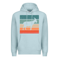Blue Mist goat goats retro style vintage 140 goat lover Premium Hoodie - ArtMosaic
