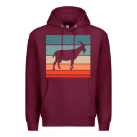 Burgundy goat goats retro style vintage 140 goat lover Premium Hoodie - ArtMosaic