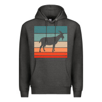 Charcoal Heather goat goats retro style vintage 140 goat lover Premium Hoodie - ArtMosaic