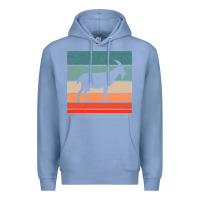 Colony Blue goat goats retro style vintage 140 goat lover Premium Hoodie - ArtMosaic