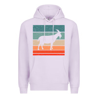 Lilac goat goats retro style vintage 140 goat lover Premium Hoodie - ArtMosaic