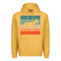 Mustard goat goats retro style vintage 140 goat lover Premium Hoodie - ArtMosaic