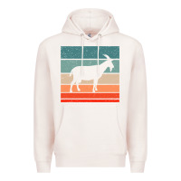 Pale Pink goat goats retro style vintage 140 goat lover Premium Hoodie - ArtMosaic