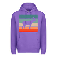 Purple goat goats retro style vintage 140 goat lover Premium Hoodie - ArtMosaic
