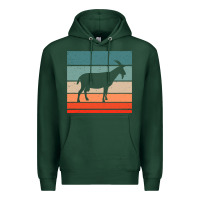 Sports Green goat goats retro style vintage 140 goat lover Premium Hoodie - ArtMosaic
