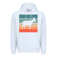 White goat goats retro style vintage 140 goat lover Premium Hoodie - ArtMosaic