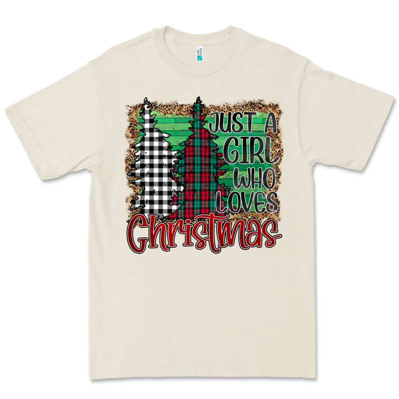 Womens Just A Girl Who Loves Christmas Funny Premium Tee by Bettercallsaul | Teevron