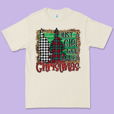 Womens Just A Girl Who Loves Christmas Funny Premium Tee Designed By Bettercallsaul