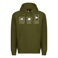 Army Green save manual pedal diagram stick shift car lover t shirt Premium Hoodie - ArtMosaic