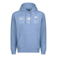 Colony Blue save manual pedal diagram stick shift car lover t shirt Premium Hoodie - ArtMosaic