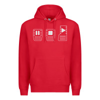 Red save manual pedal diagram stick shift car lover t shirt Premium Hoodie - ArtMosaic
