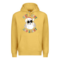Antique Gold funny groovy stay merry and bright christmas santa claus t shirt Premium Hoodie - ArtMosaic